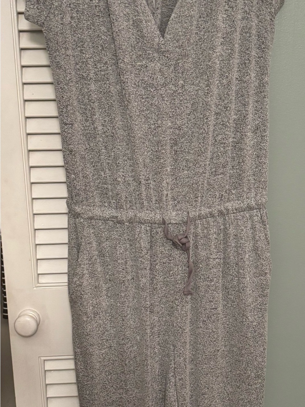 Lou & Grey Heather Gray Knit Jumpsuit with V-Neck